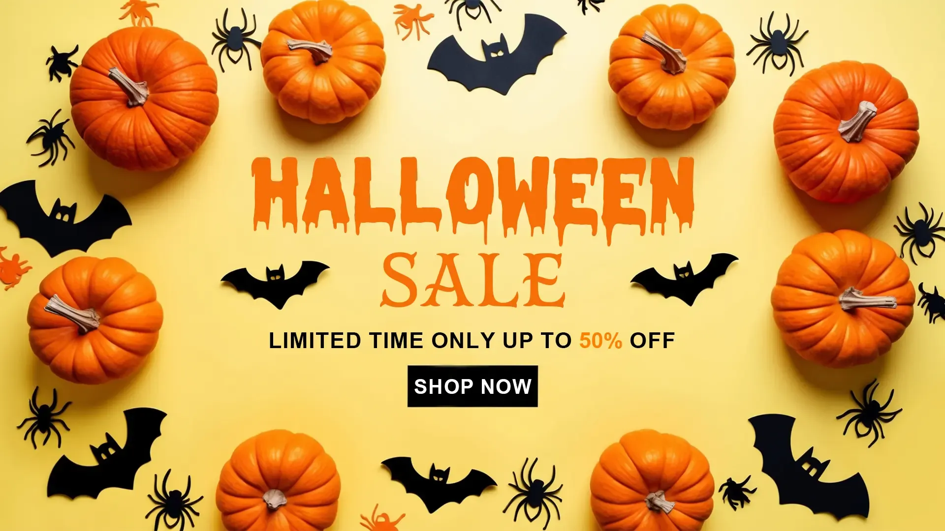 Limited Time Halloween Discount Banner